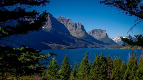 Wild Goose Island On Saint Mary Lake, Glacier National Park, MT