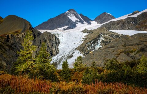 Worthington Glacier Near The Thompson Pass, Richardson Highway Near Valdez, AK