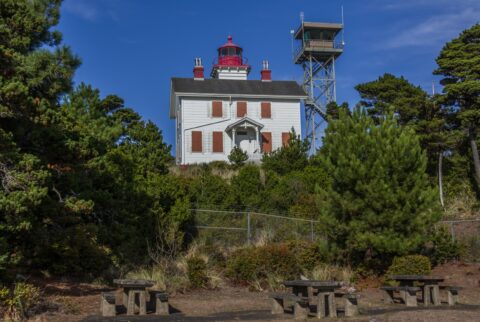 Yaquina Bay Lighthouse In Newport , OR