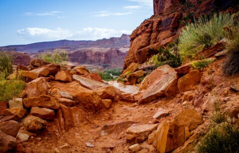Yes, This Is Where They Ride Bicycles On Portal Trail, Moab, UT