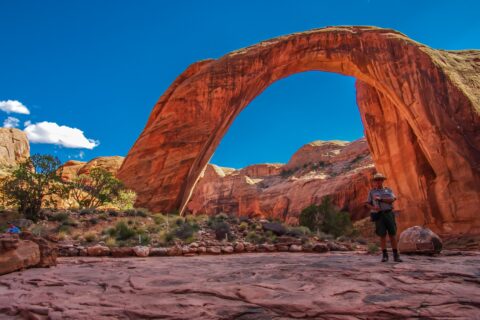 Ranger Explains Rainbow Bridge In Glen Canyon, UT