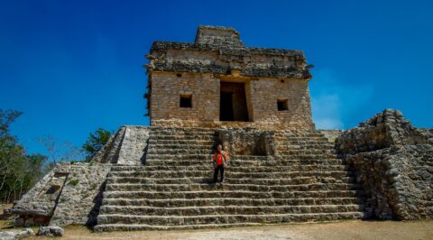rrasha At The Temple Of Seven Dolls On Dzibilchaltun Archaeological Site In Yucatan, Mexico