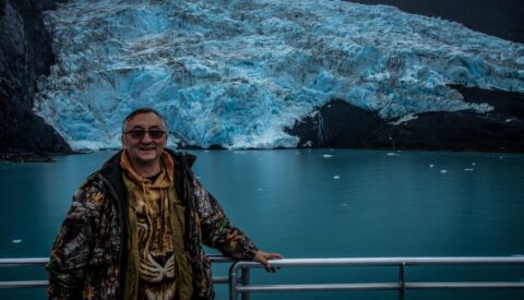 rrasha On “Klondike Express” Cruiser In Front Of Northland Glacier In Prince William Sound, AK