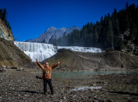 rrasha at Mighty Wapta Falls in Yoho National Park, BC