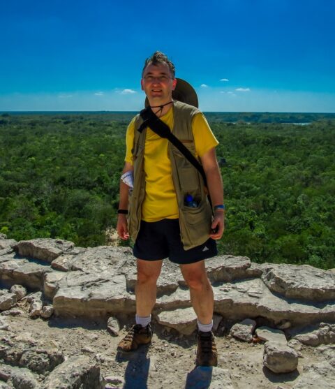 rrasha on the Top of Pyramid at Coba Archaeological Site, Quintana Roo, Mexico
